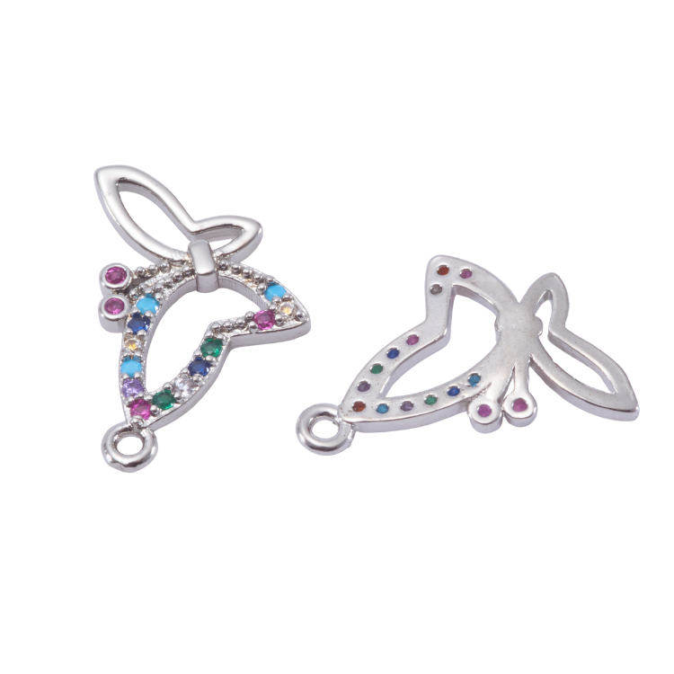 彩蝴蝶｜K金｜吊飾