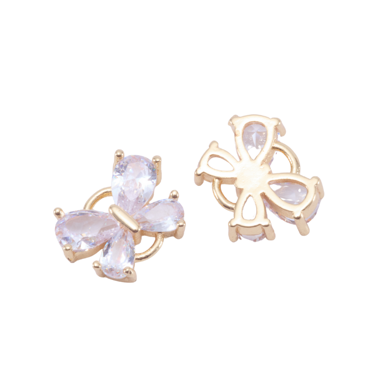 雙圈蝴蝶｜K金｜吊飾