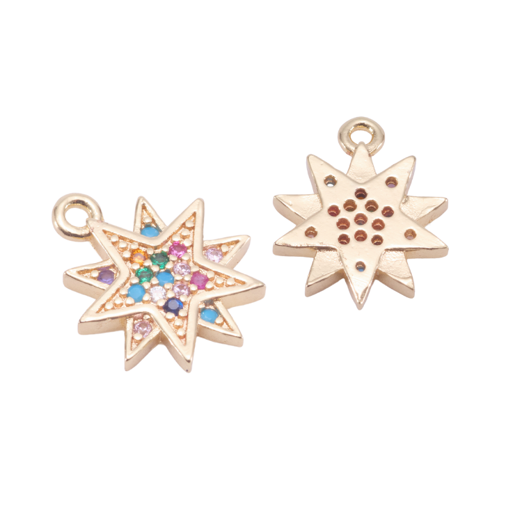 雙星｜K金｜吊飾