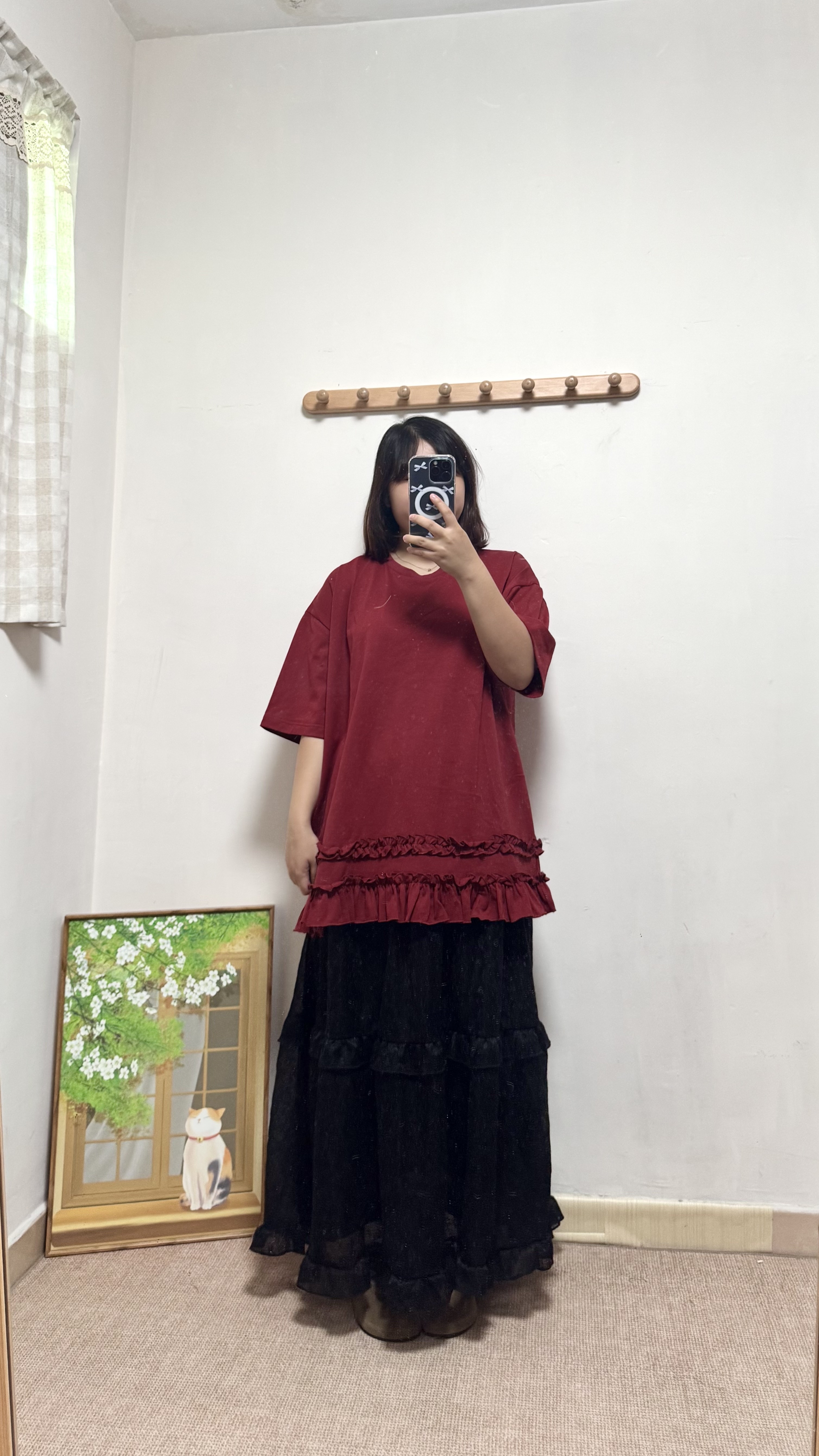 雙層Ruffle Oversized Tee