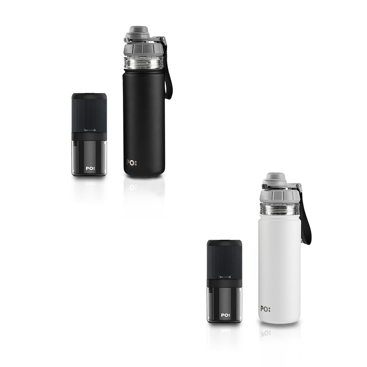 PO: 丹麥電動手沖咖啡二件組(電動磨豆機/醇泡保溫杯-共2色)