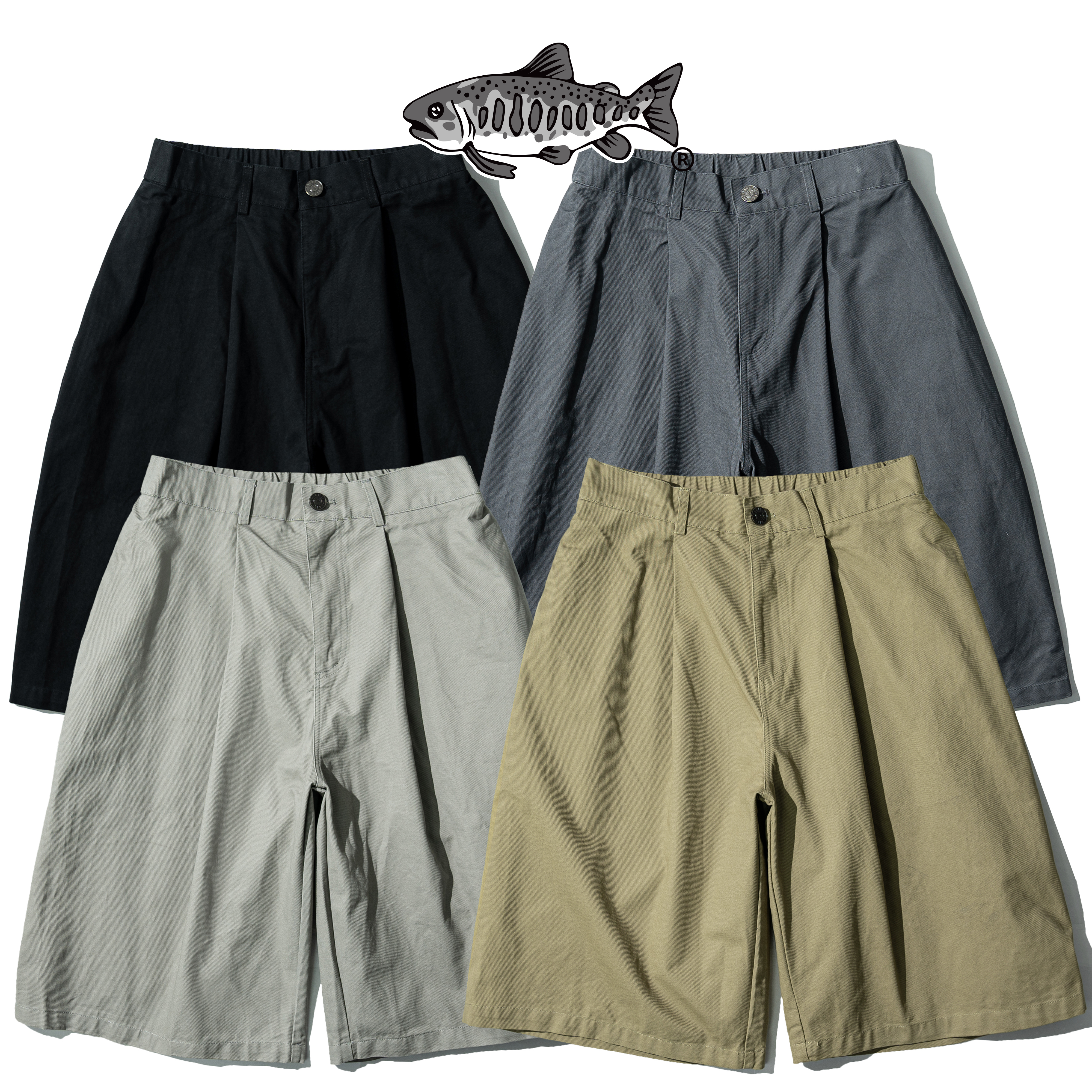 AGILITY Wide Leg Bermuda Jorts 寬版 褶線 七分短褲 [S3]