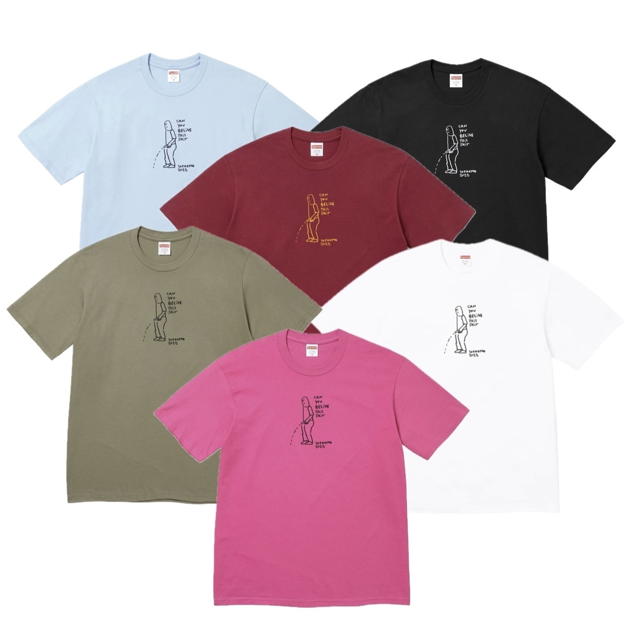 SUPREME 25SS Piss Tee 小便 撒尿 卡通塗鴉人物 短T 短Tee 短袖上衣