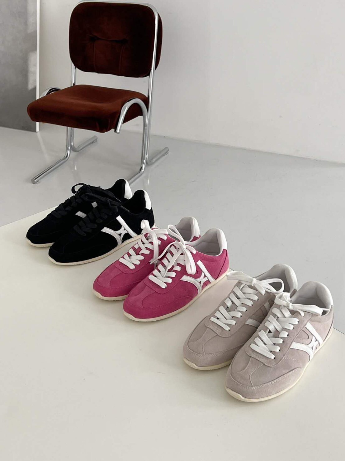 真皮復古拼色德訓鞋