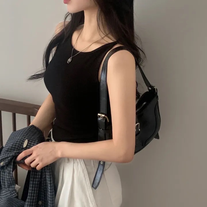 【優惠預訂】韓國直紋船領背心（4色）