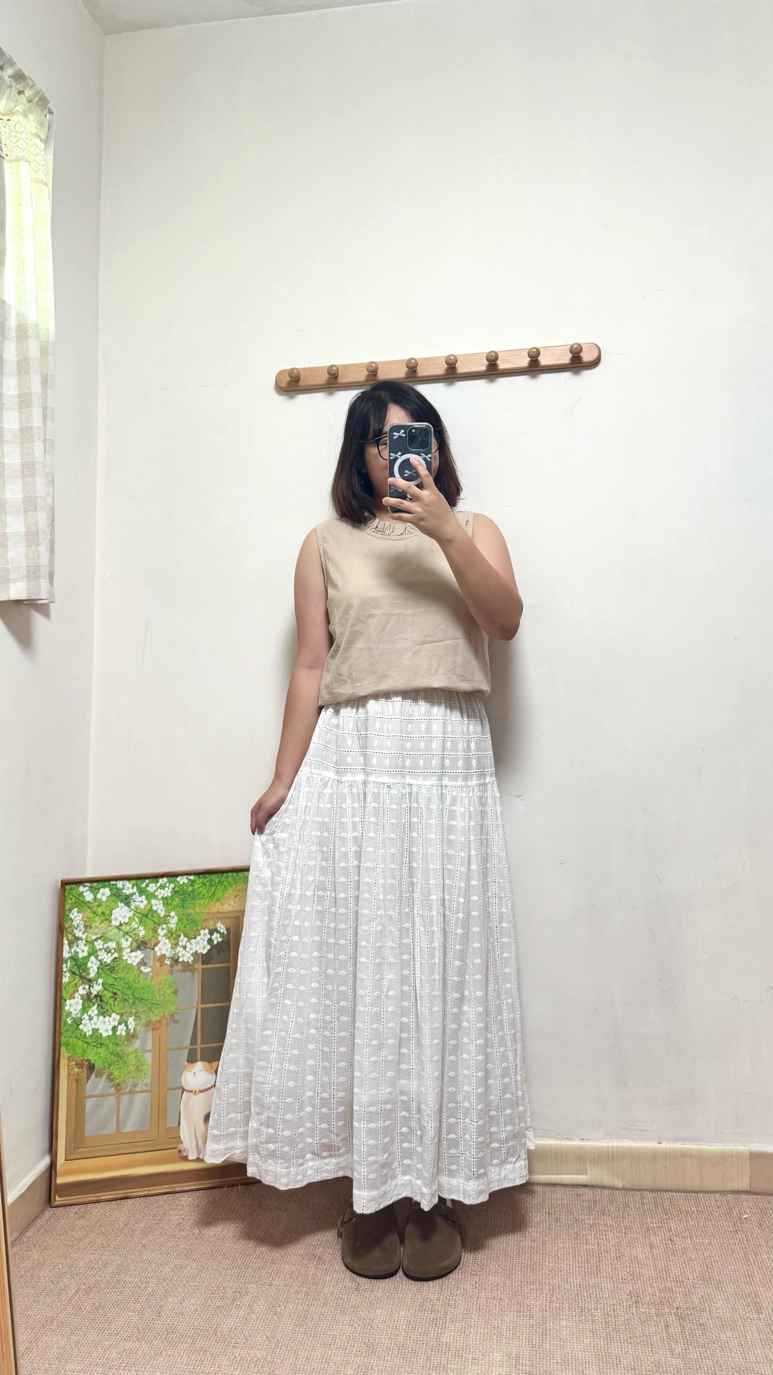 Ruffle 領淨色背心