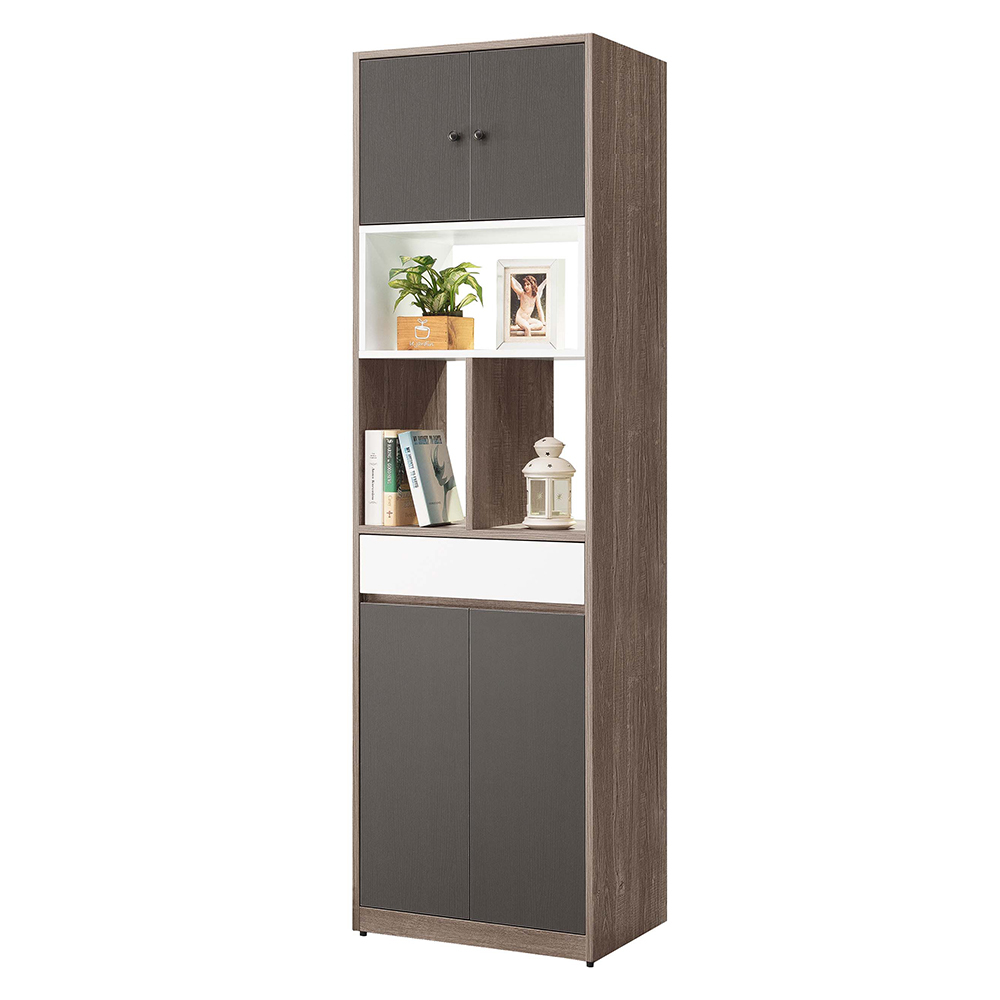 喬達2尺四門單抽開放式玄關鞋櫃/收納櫃/隔間置物櫃/書櫃/展示櫃