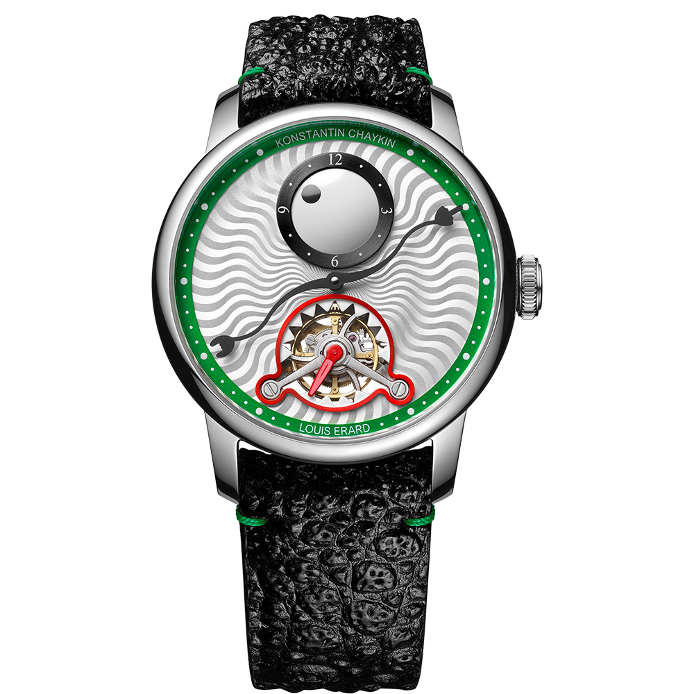 Noirmont X Collection 聯名款系列｜Louis Erard x Konstantin Chaykin 聯名款：時間吞噬者陀飛輪腕錶綠色版
