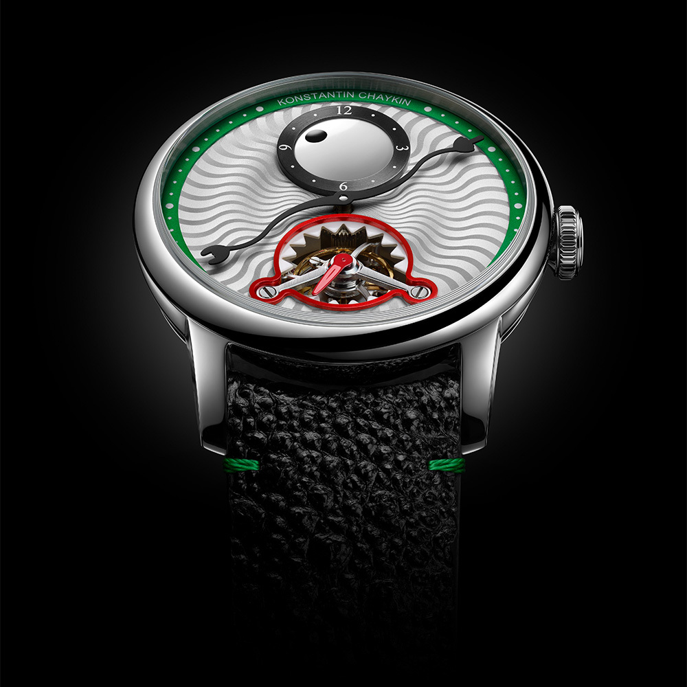 Noirmont X Collection 聯名款系列｜Louis Erard x Konstantin Chaykin 聯名款：時間吞噬者陀飛輪腕錶綠色版