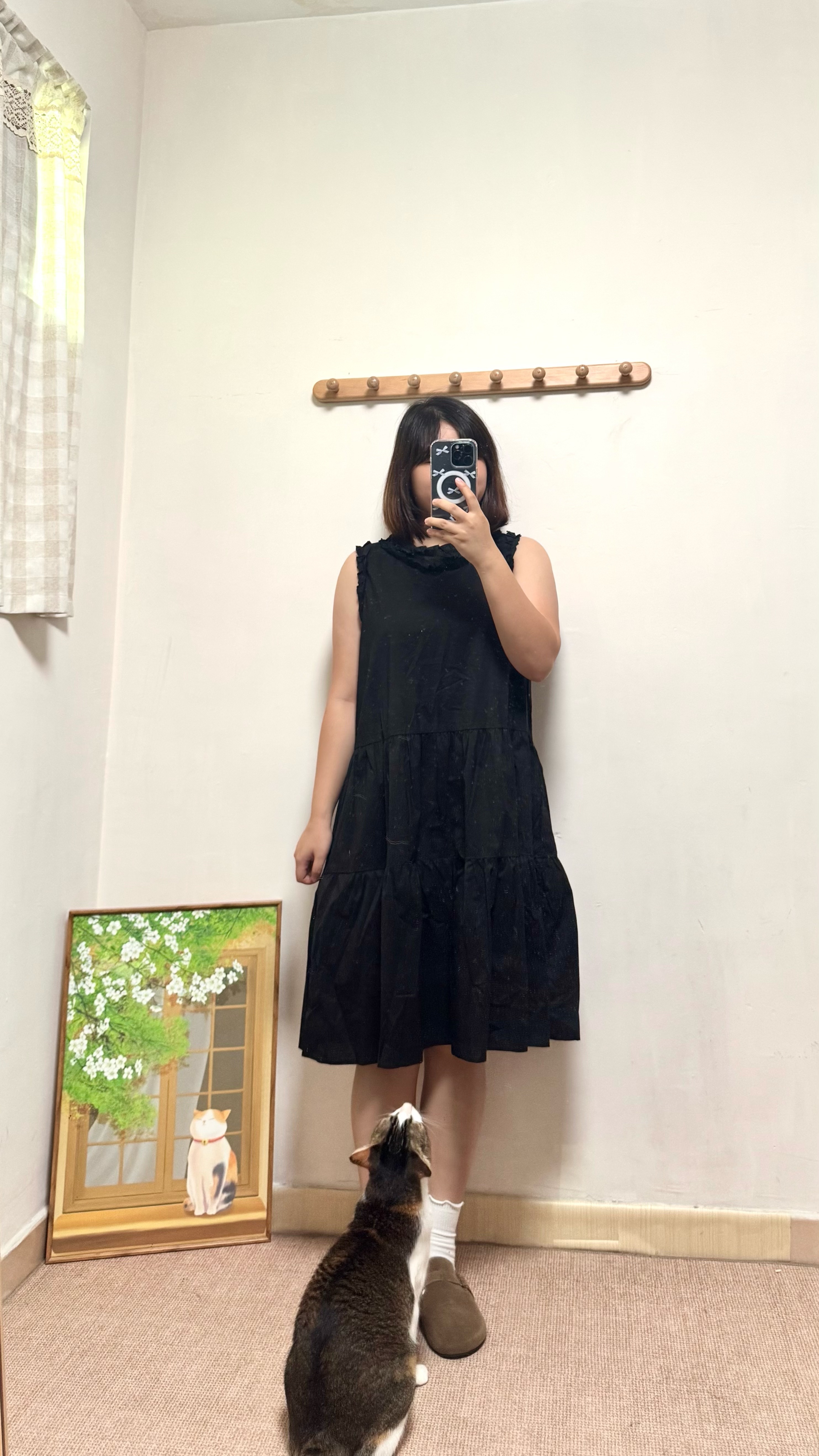 雙層花邊背心短OPS