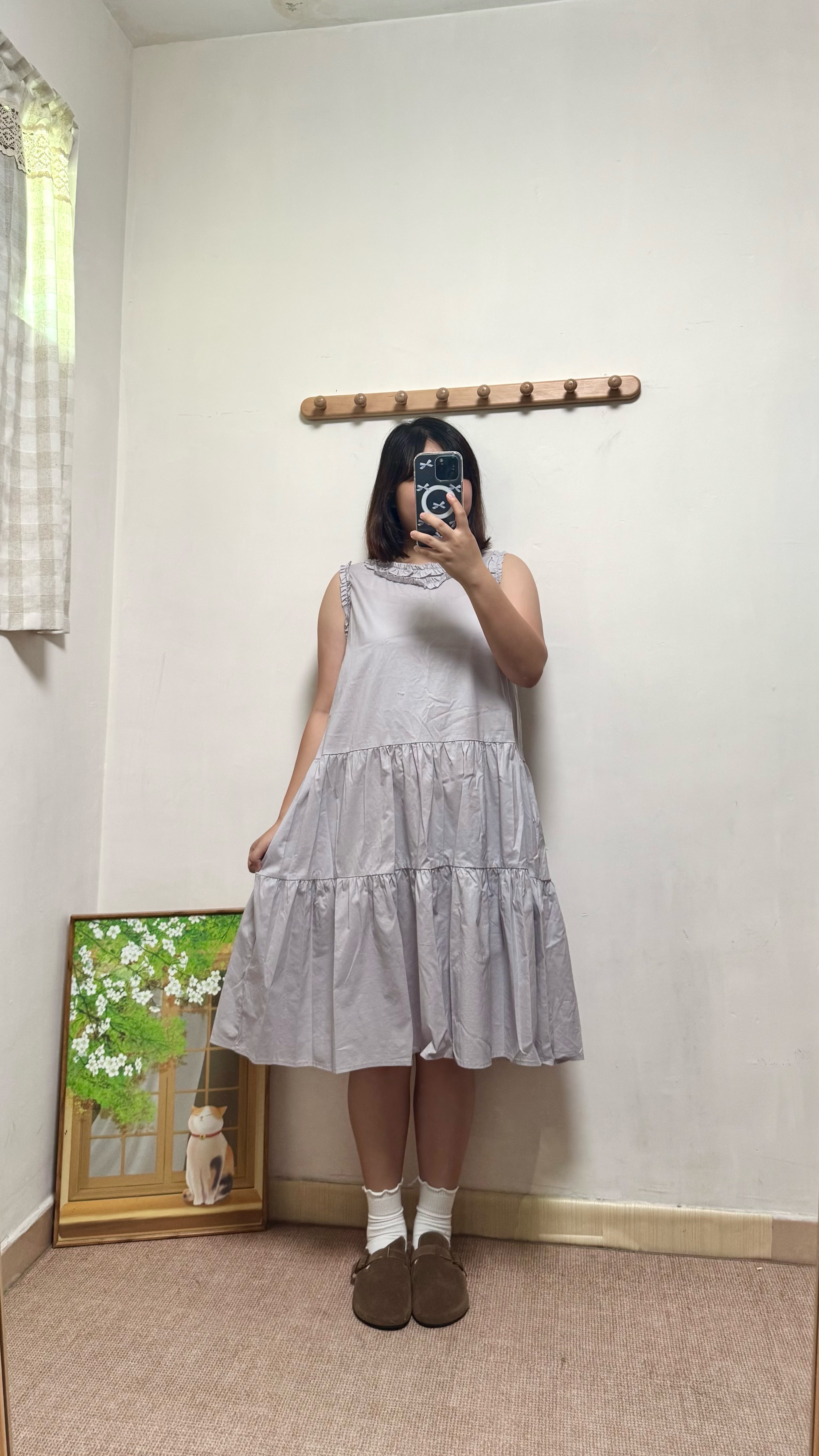 雙層花邊背心短OPS