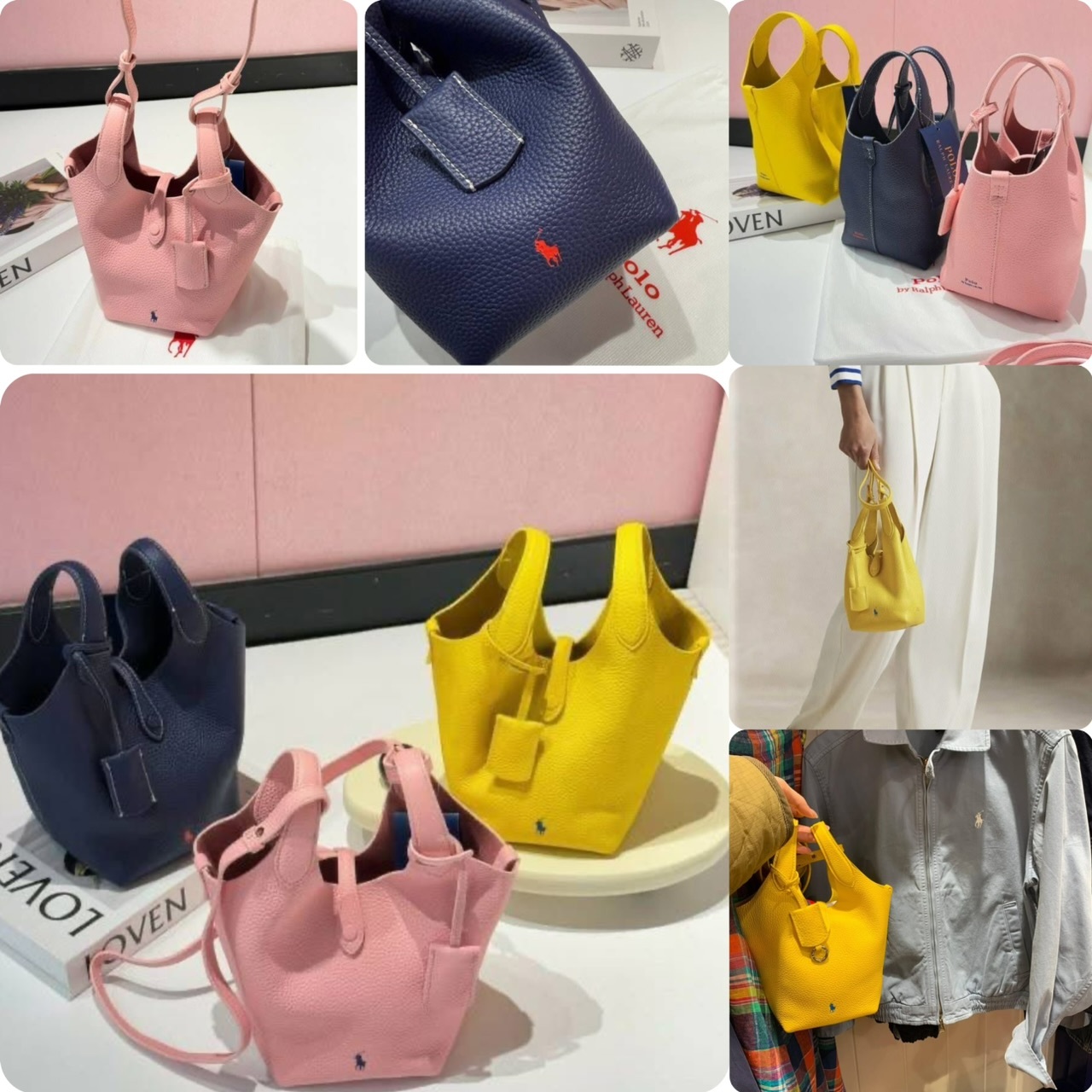 RL Pol*o Play Leather Tote Small 水桶包 -2501399