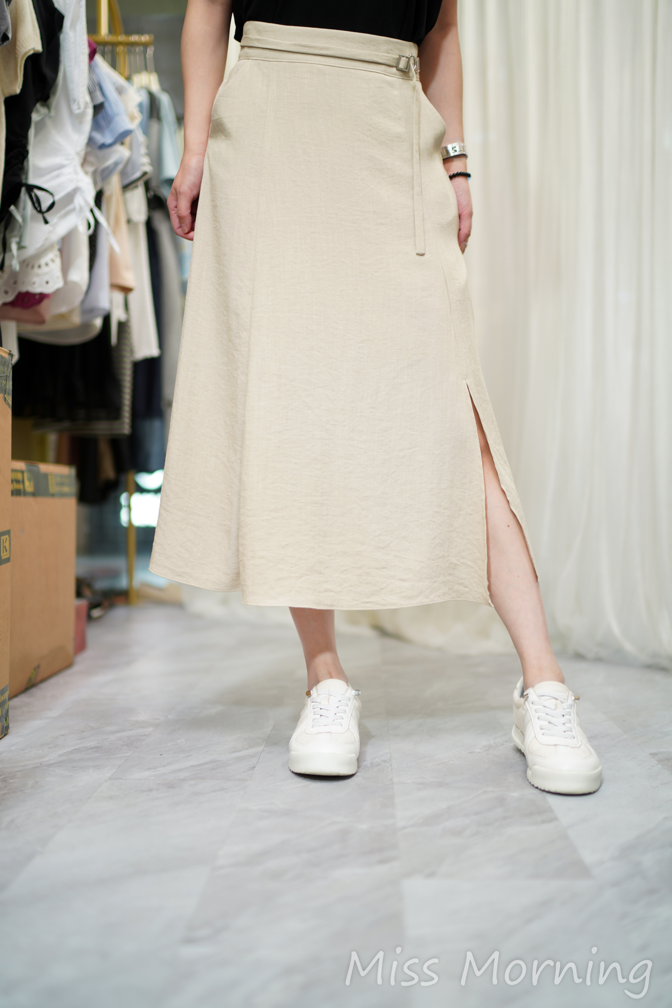 有美感好手感棉麻裙(33984)