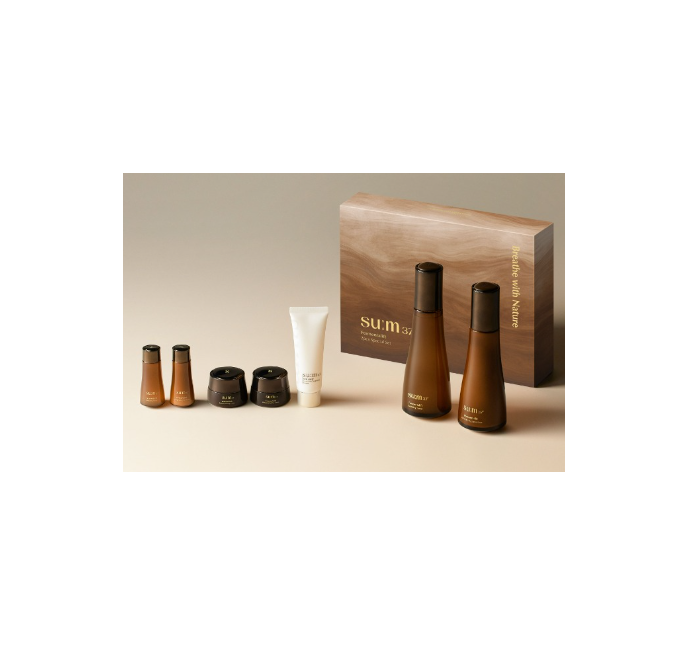 【su:m37 黑茶V肽提拉緊緻水乳7件套】