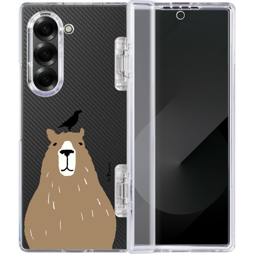 印花樂聯名三星手機殼/Samsung Galaxy Z Fold6/印花動物園/水豚與八哥