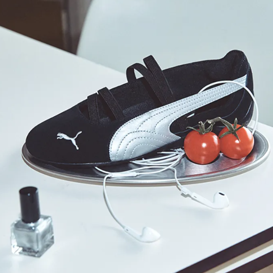 PUMA SPEEDCAT BALLET 賽車鞋 芭蕾舞鞋 涼鞋 黑銀 液態銀 麂皮 女鞋 406114-01 / 預購