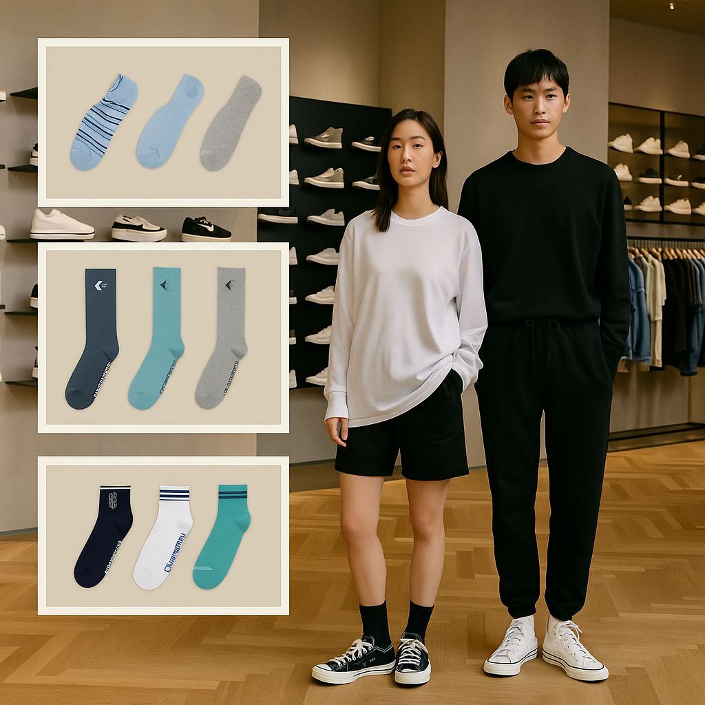 【現貨】Converse LL063001 男裝襪款 (1套3對 - 顏色隨機)