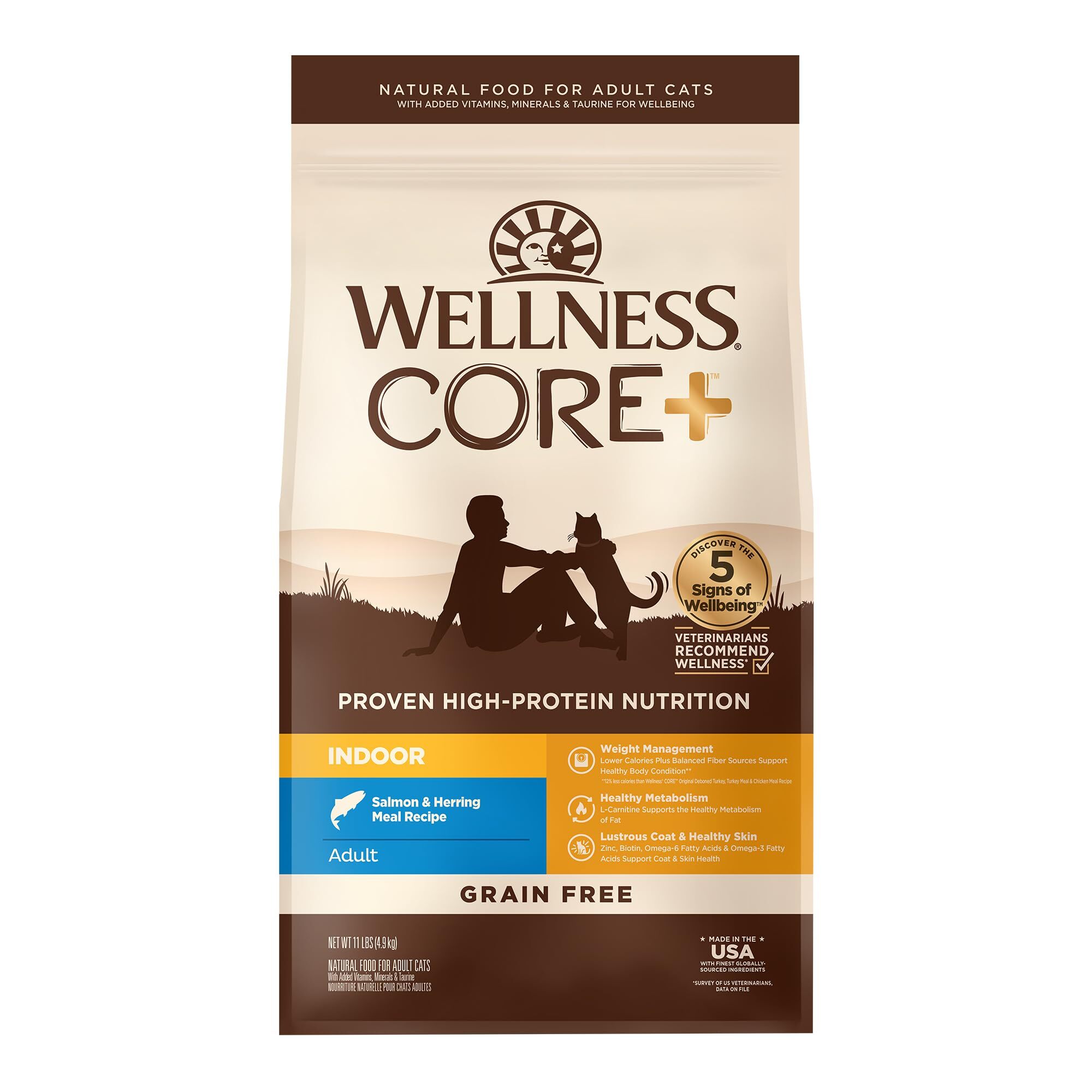 (原裝代理行貨) WELLNESS CORE 室內貓海洋魚配方 (無穀物) 11lbs