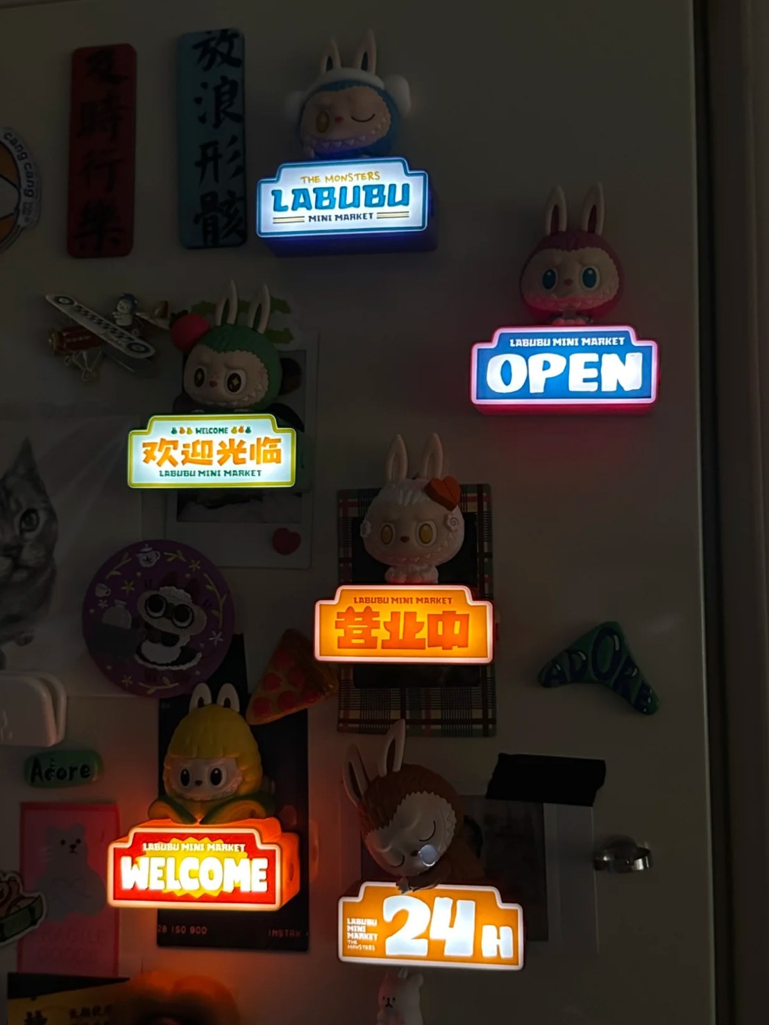 THE MONSTERS LABUBU 怪味便利店 盲盒 冰箱貼 發光磁鐵