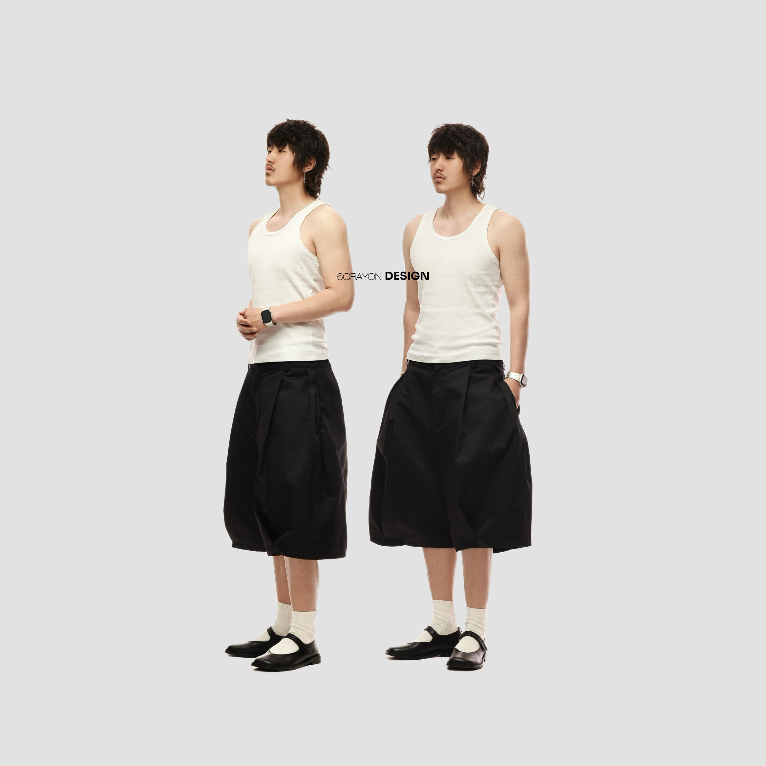 6cRAyon Double-Pleated Shorts 2.0 闊腿 雙褶短褲 2.0