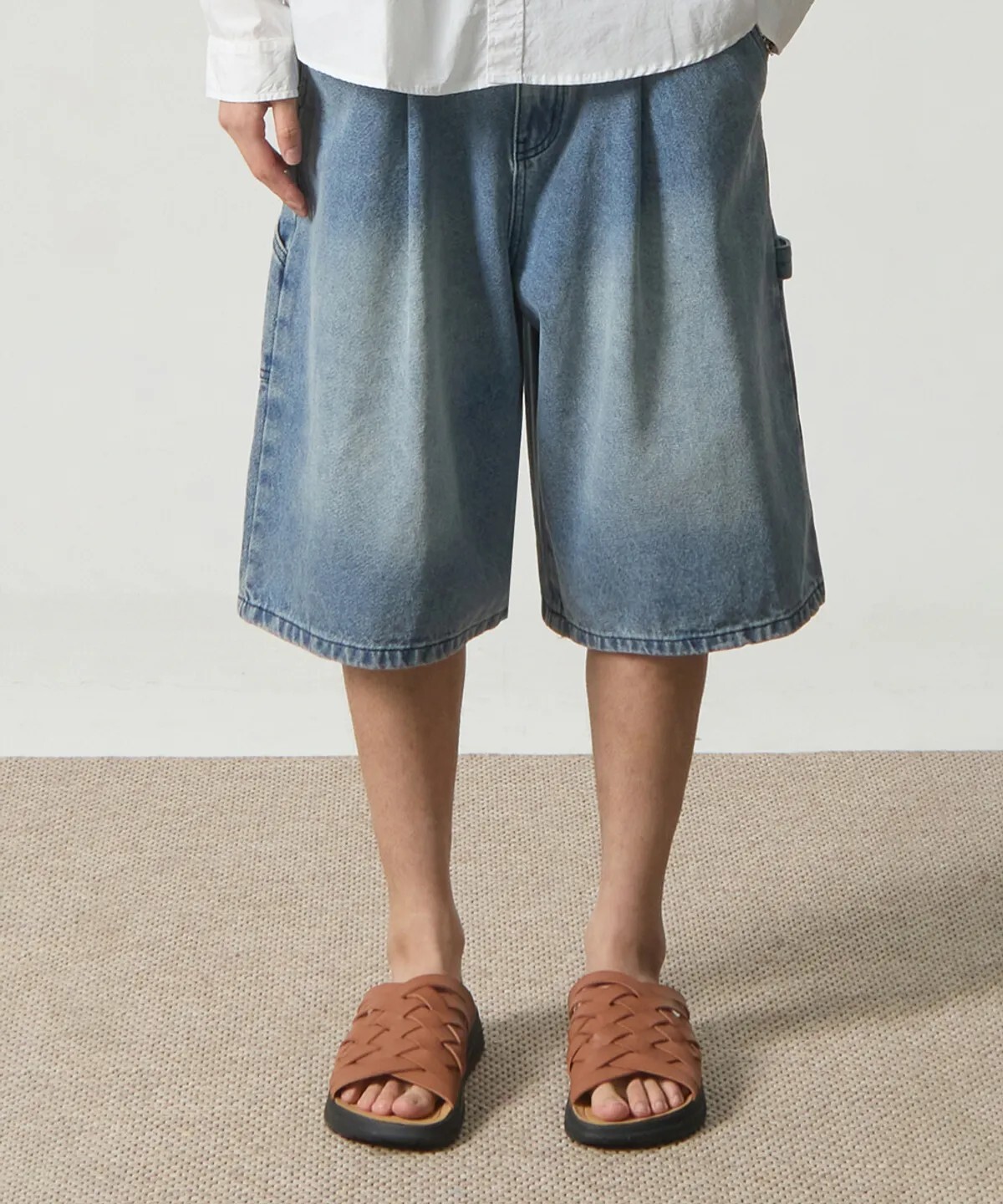 【OWN】Dimitri Black 牛仔褲 牛仔短褲 休閒 工裝 夏季 短褲 不分男女