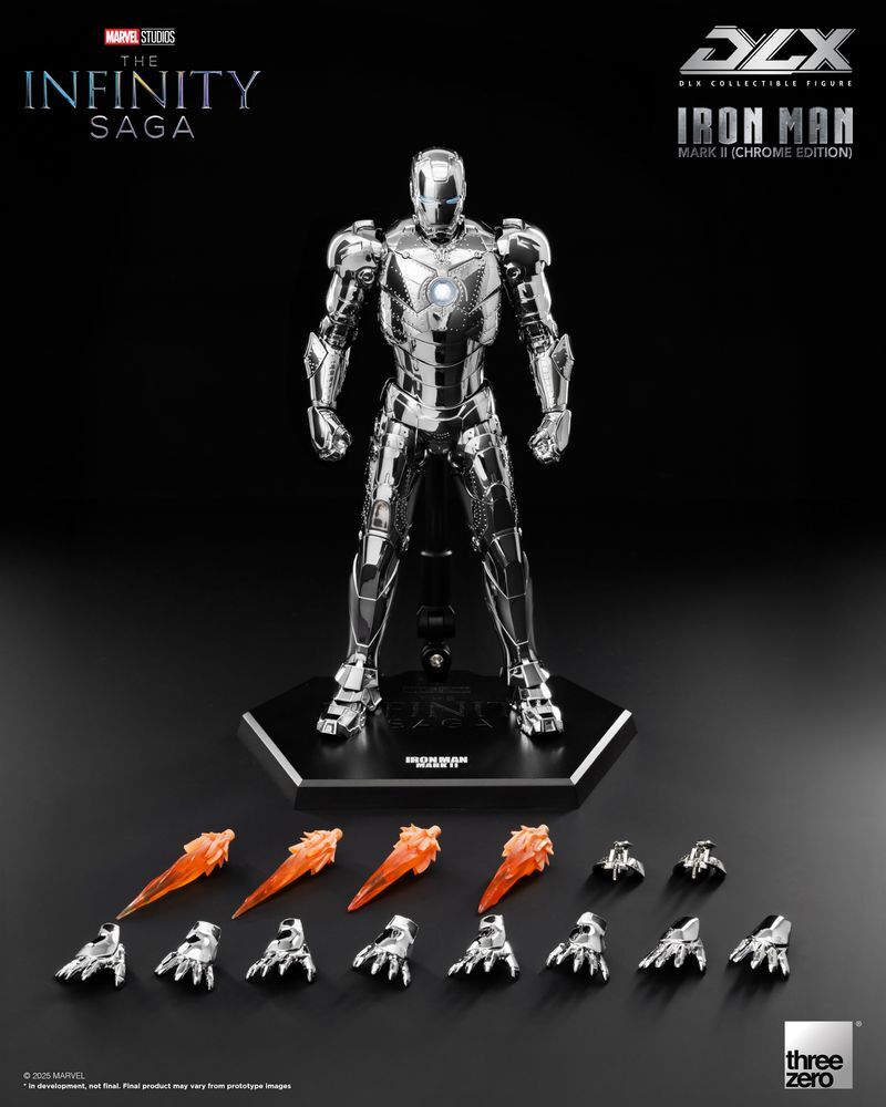 [訂金] 香港本地包郵Threezero: DLX Iron Man Mark 2 (Chrome Edition) - The Infinity Saga
