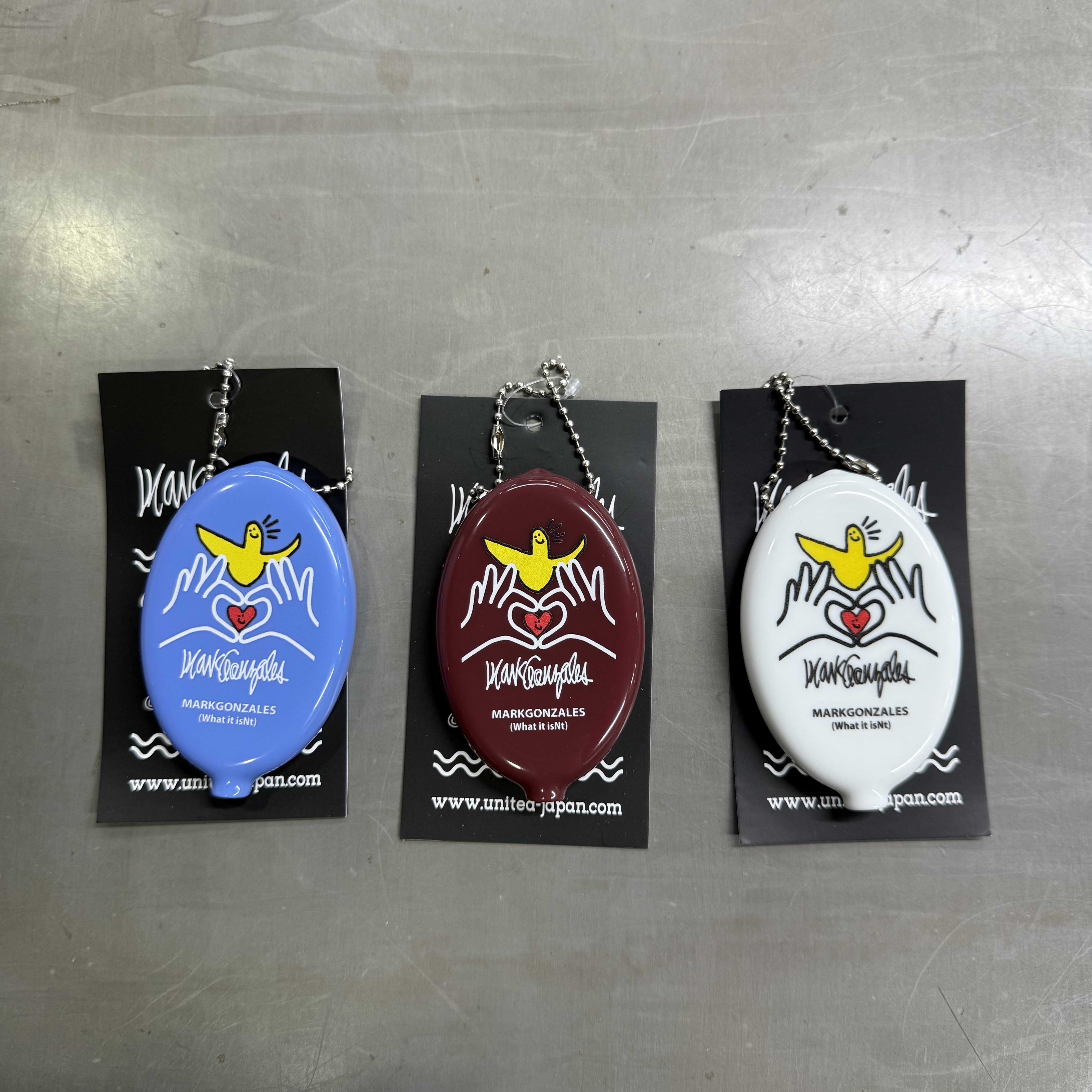 (What it isNt) ART BY MARK GONZALES Heart Logo Coins Key Chain