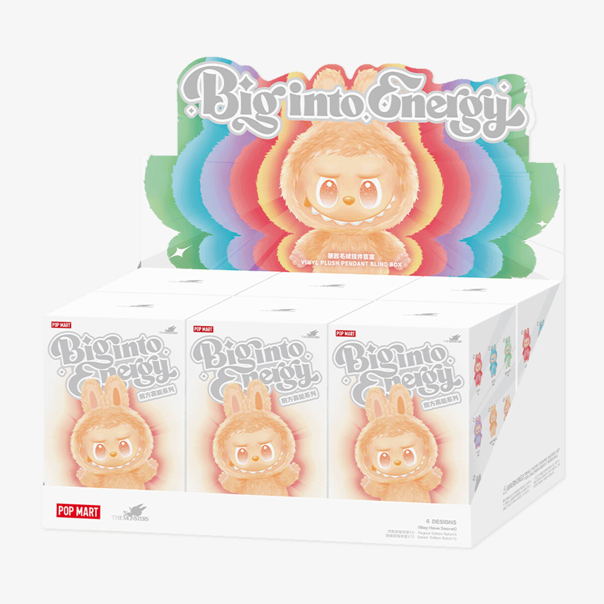 Labubu 3.0 Big into Energy Series - Vinyl Plush Pendant Blind Box (Single box)