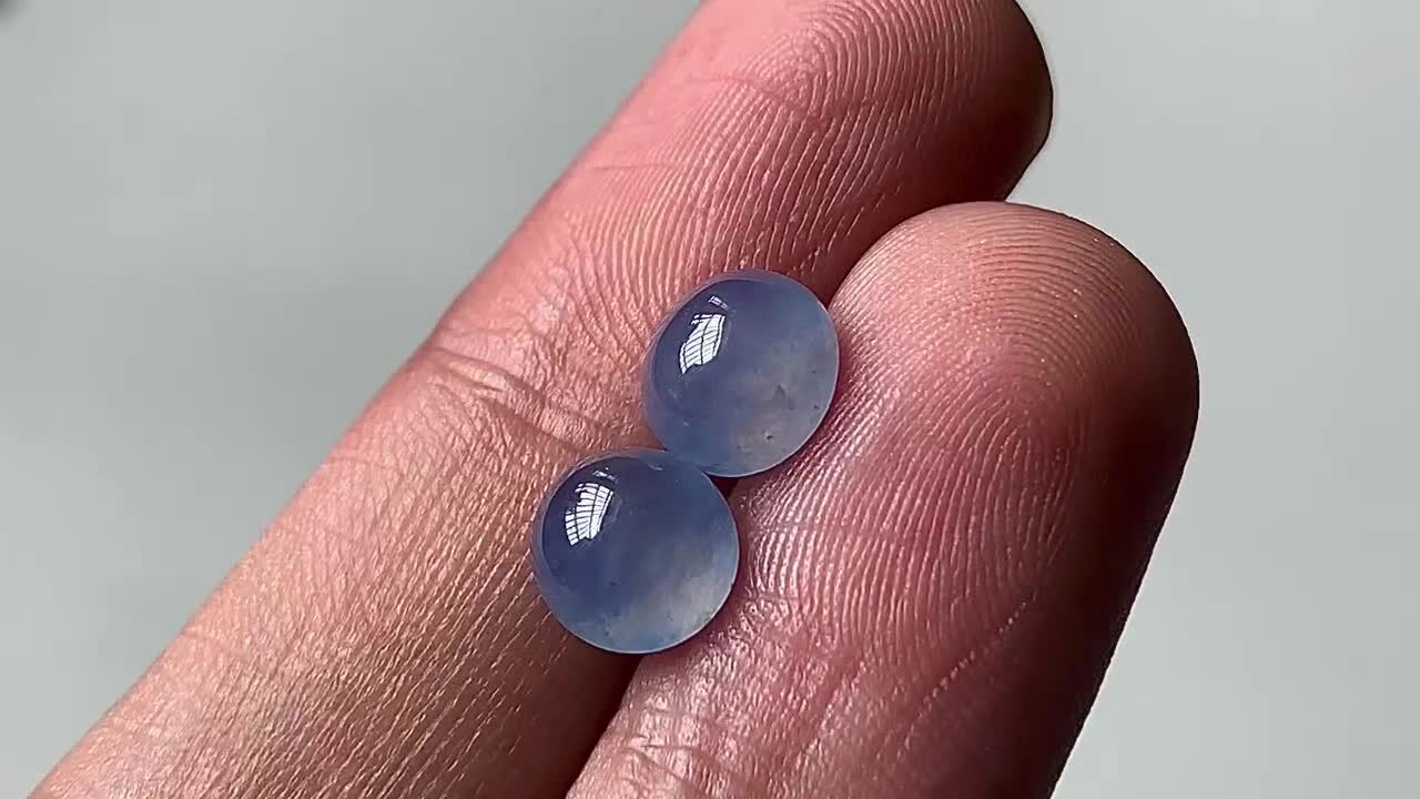 618324 翡翠滿紫色蛋面