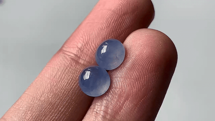 618324 翡翠滿紫色蛋面