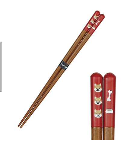 日式天然竹筷子(柴犬) 21CM (日本製)