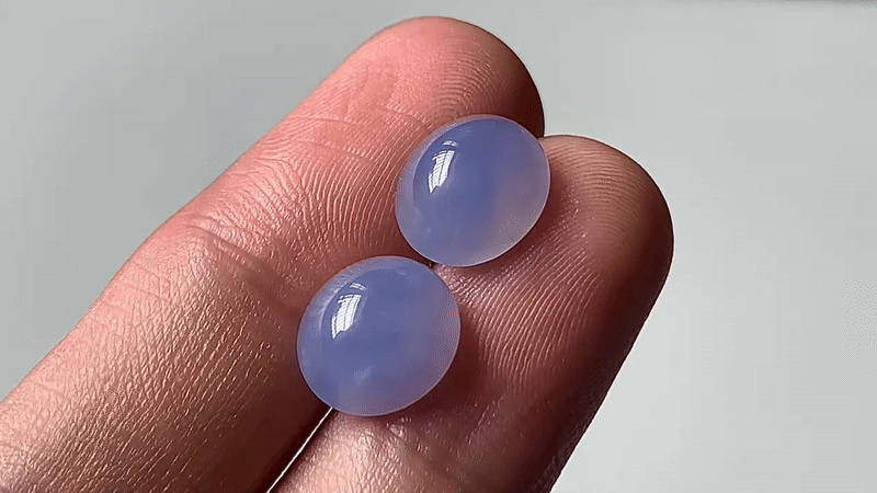 618325 翡翠滿紫色蛋面