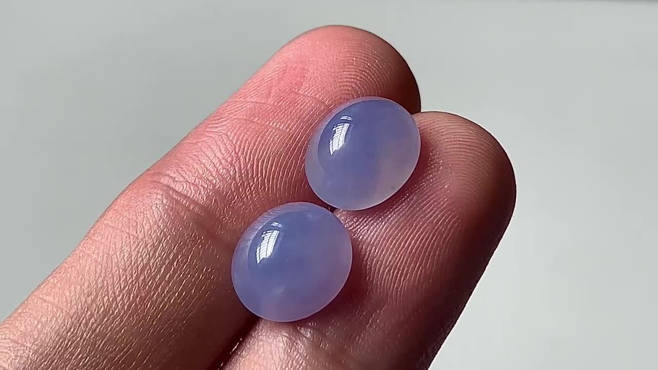 翡翠滿紫色蛋面,天然翡翠A玉, 緬甸玉, Jade, Jadeite