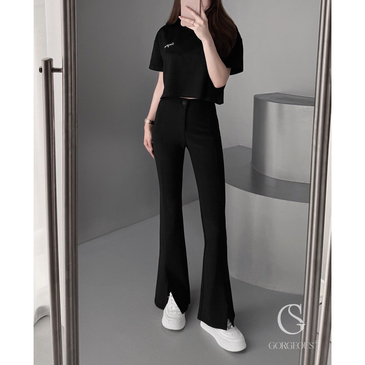 G9649 現貨 「一眼命定！必收高彈激瘦褲(開衩版)」