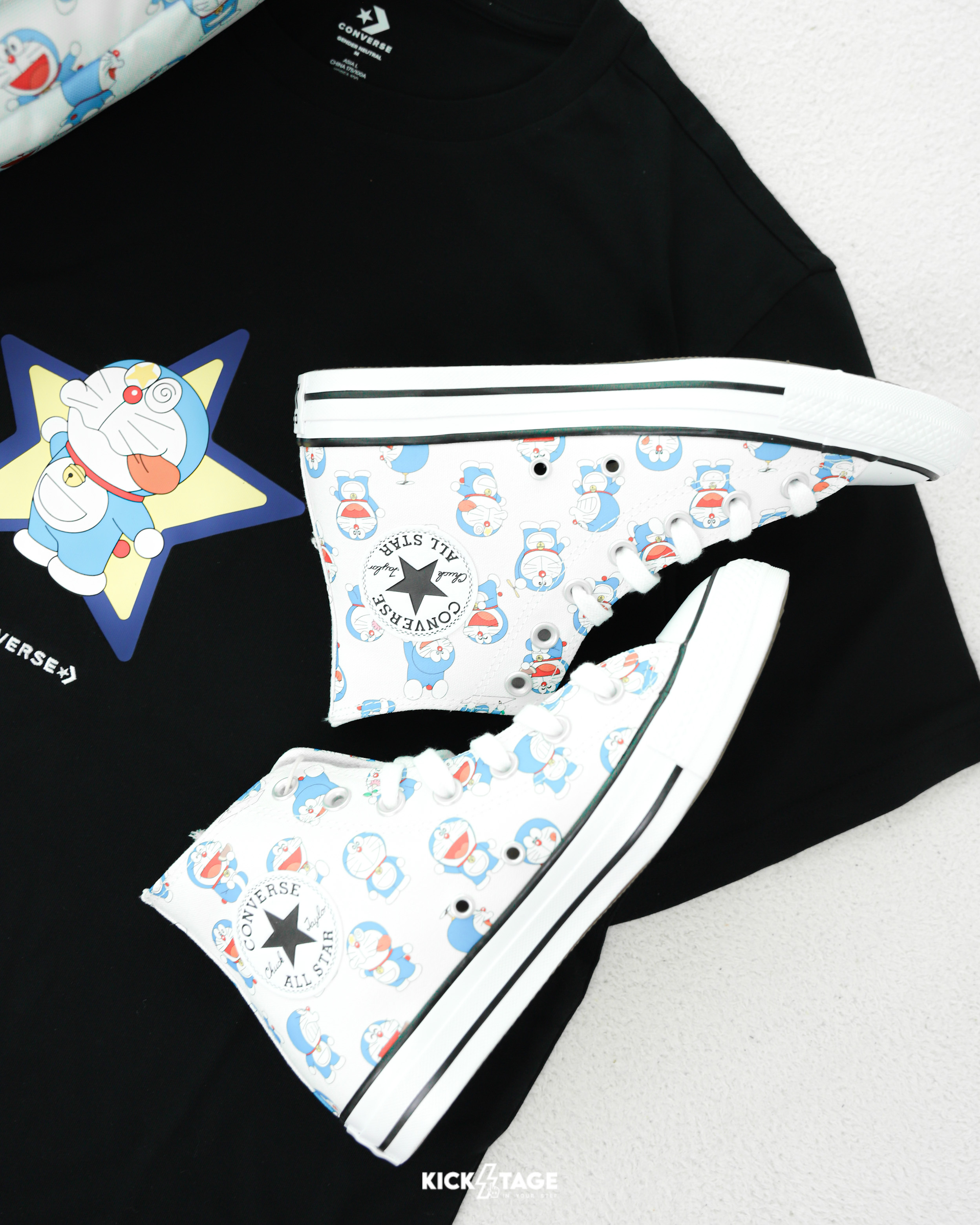 聯名款 DORAEMONxCONVERSE CHUCK TAYLOR ALL STAR 'White' 白 高筒 哆啦A夢 帆布鞋【A15791C】 DORAEMON