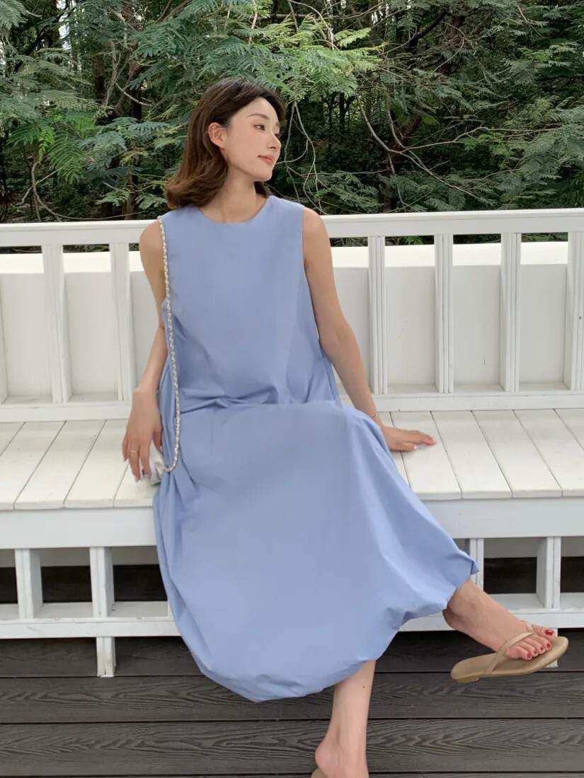 後蝴蝶結造型澎澎雲朵裙擺長洋裝-F (Elegant & Love)