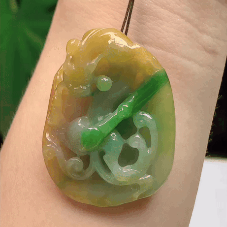 618338 翡翠黃+綠龍牌