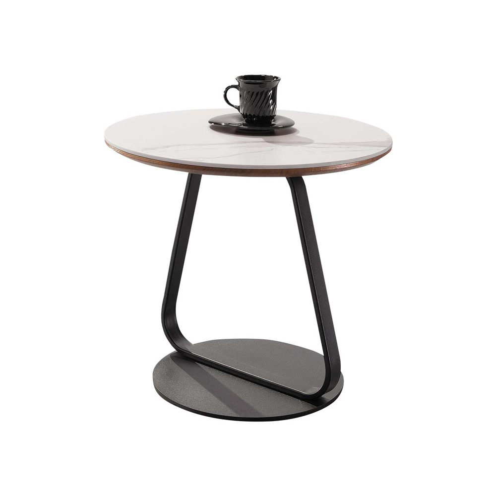 庫瓦1.5尺陶板圓形小茶几/邊几/邊桌