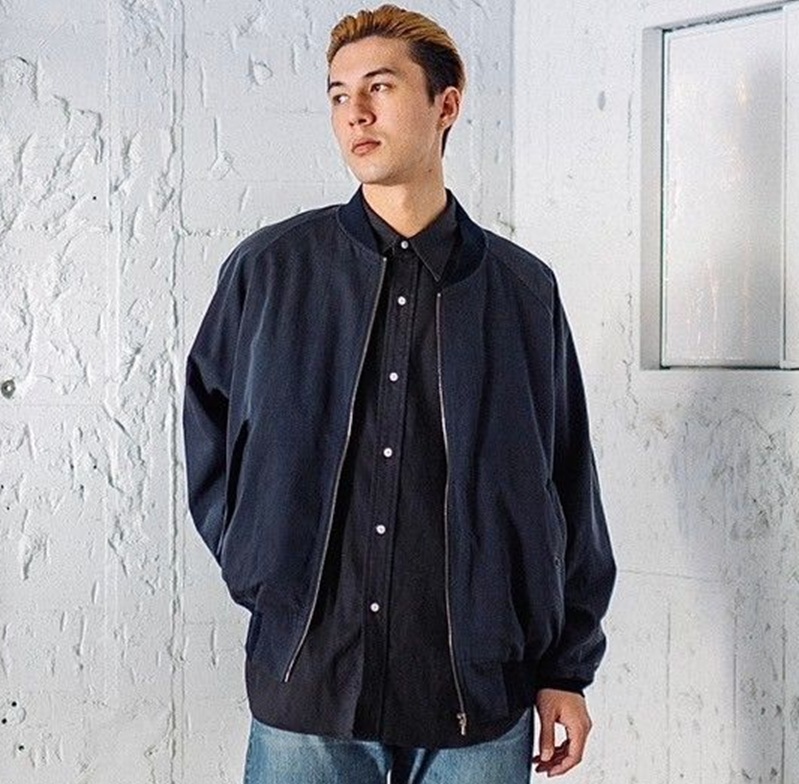 9/23 RE-STOCK: A.PRESSE 2025 SILK PADDING JACKET (25SAP-01-08H) - NAVY PRE ORDER ITEM (預訂中)