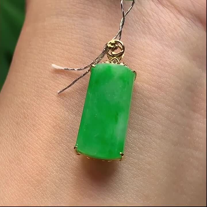 翡翠滿綠無事牌,天然翡翠A玉, 緬甸玉, Jade, Jadeite