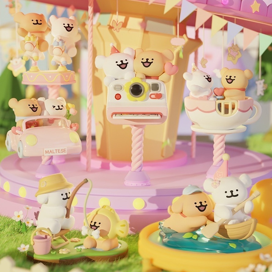 MALTESE 線條小狗 歡樂郊遊系列 公仔 盲盒 擺設 / 預購