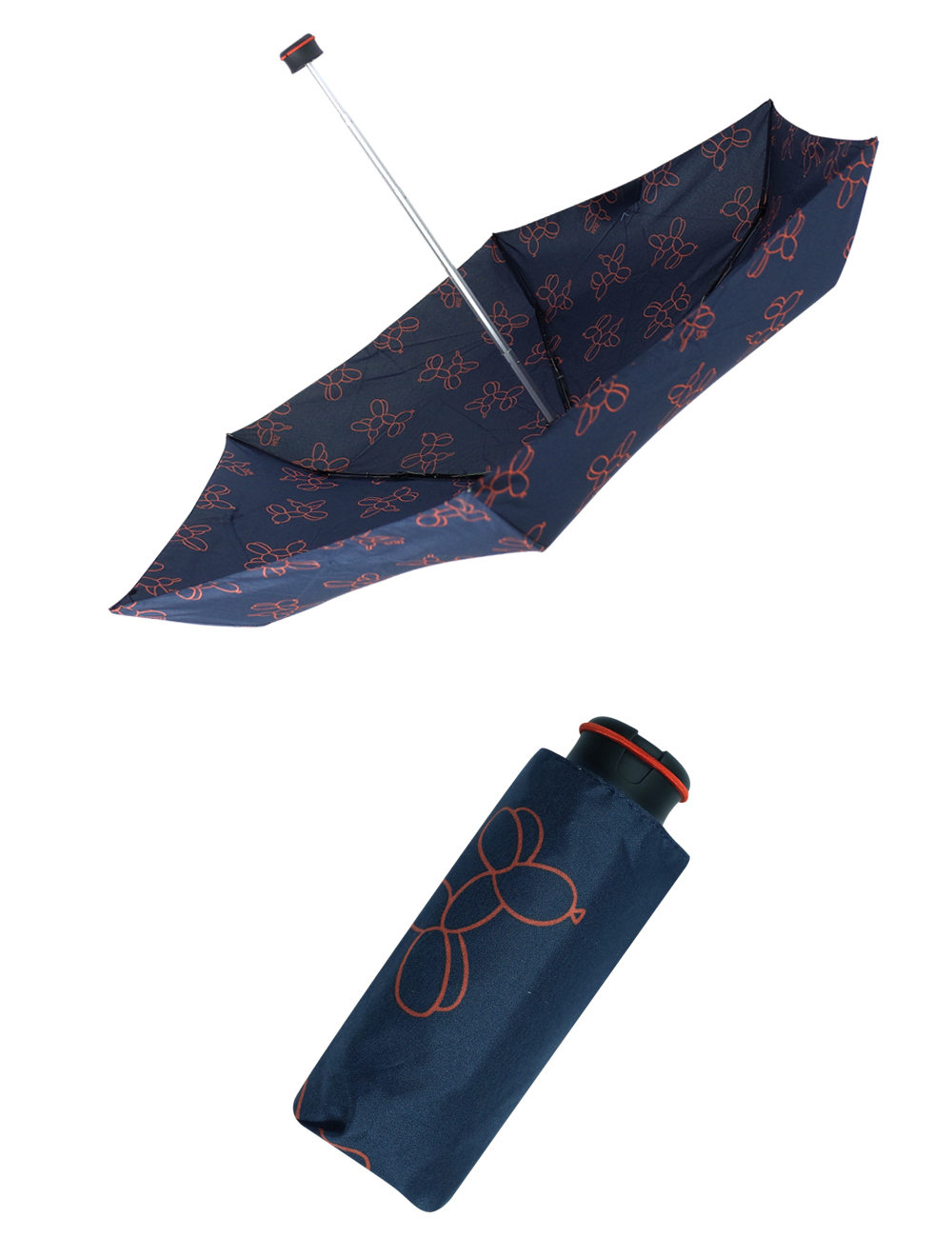 HUS紅氣球狗抗UV手開迷你口袋傘