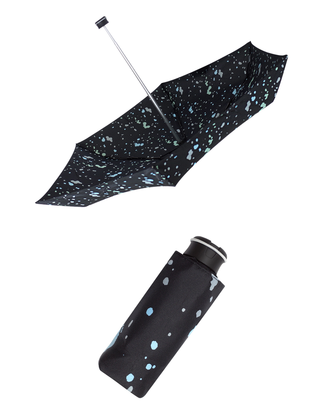 HUS創意塗鴉抗UV手開迷你口袋傘