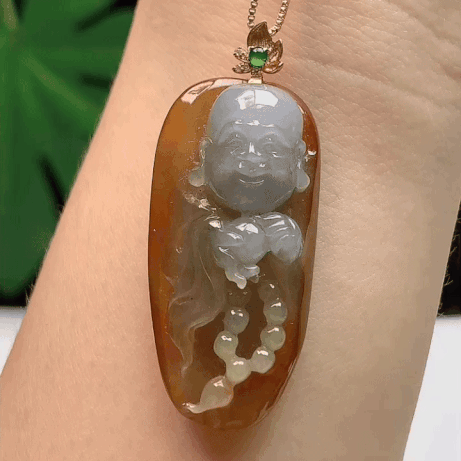 618344 翡翠黃翡壽星公