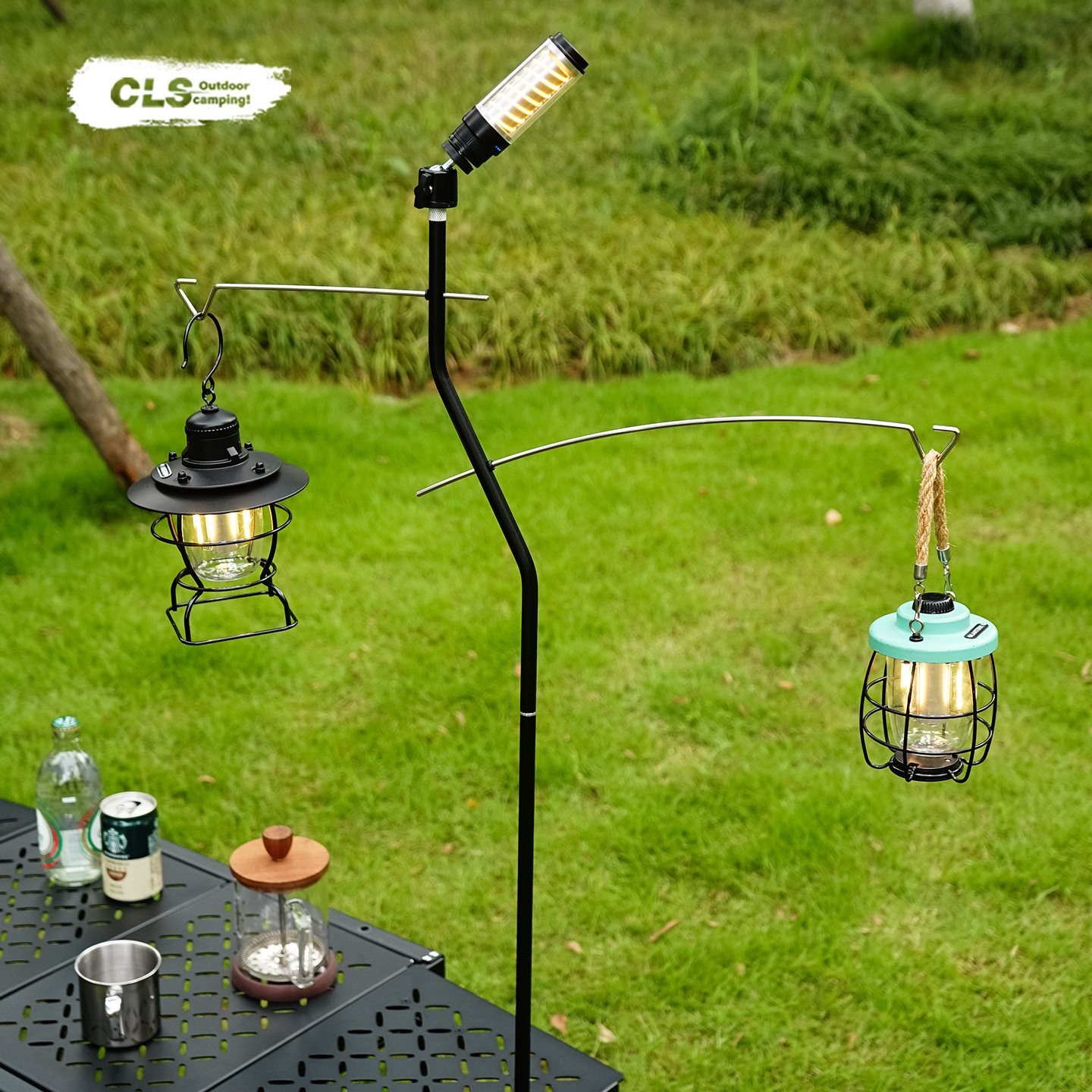 CLS 加長雙掛勾燈架(附地釘)