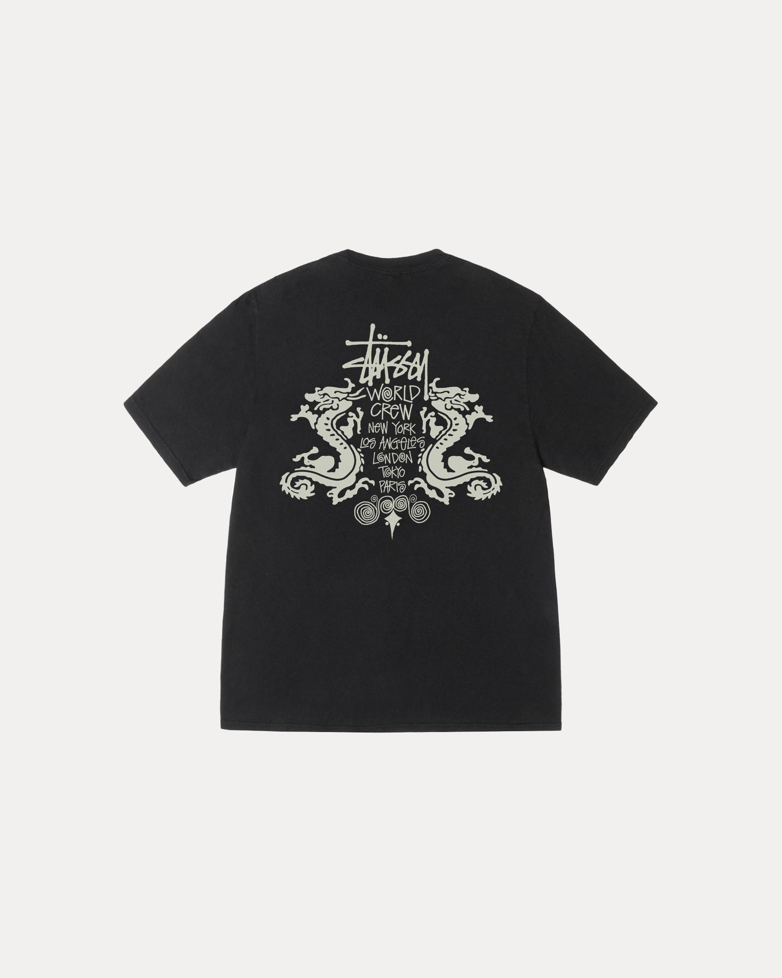 2025SS STUSSY DOUBLE DRAGON TEE PIGMENT DYED TEE 短T 水洗 雙龍 LOGO 現貨 1905113