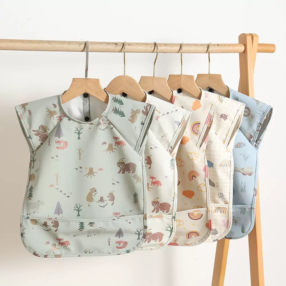 滿版圖無袖防水圍兜