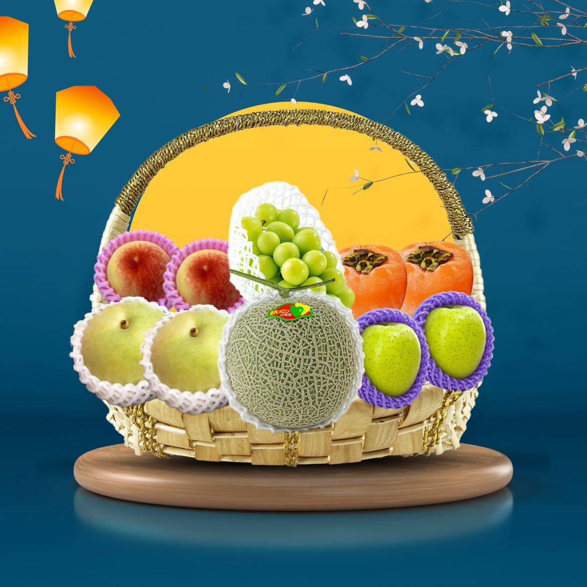中秋祝福果籃- M616-01