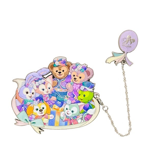 20周年奇妙派對 達菲Duffy與好友 造型 徽章 PIN -香港迪士尼樂園