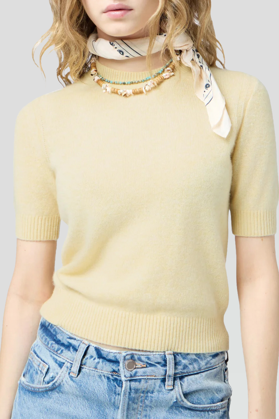 Guest in Residence｜SWEATER 圓領短袖羊絨上衣